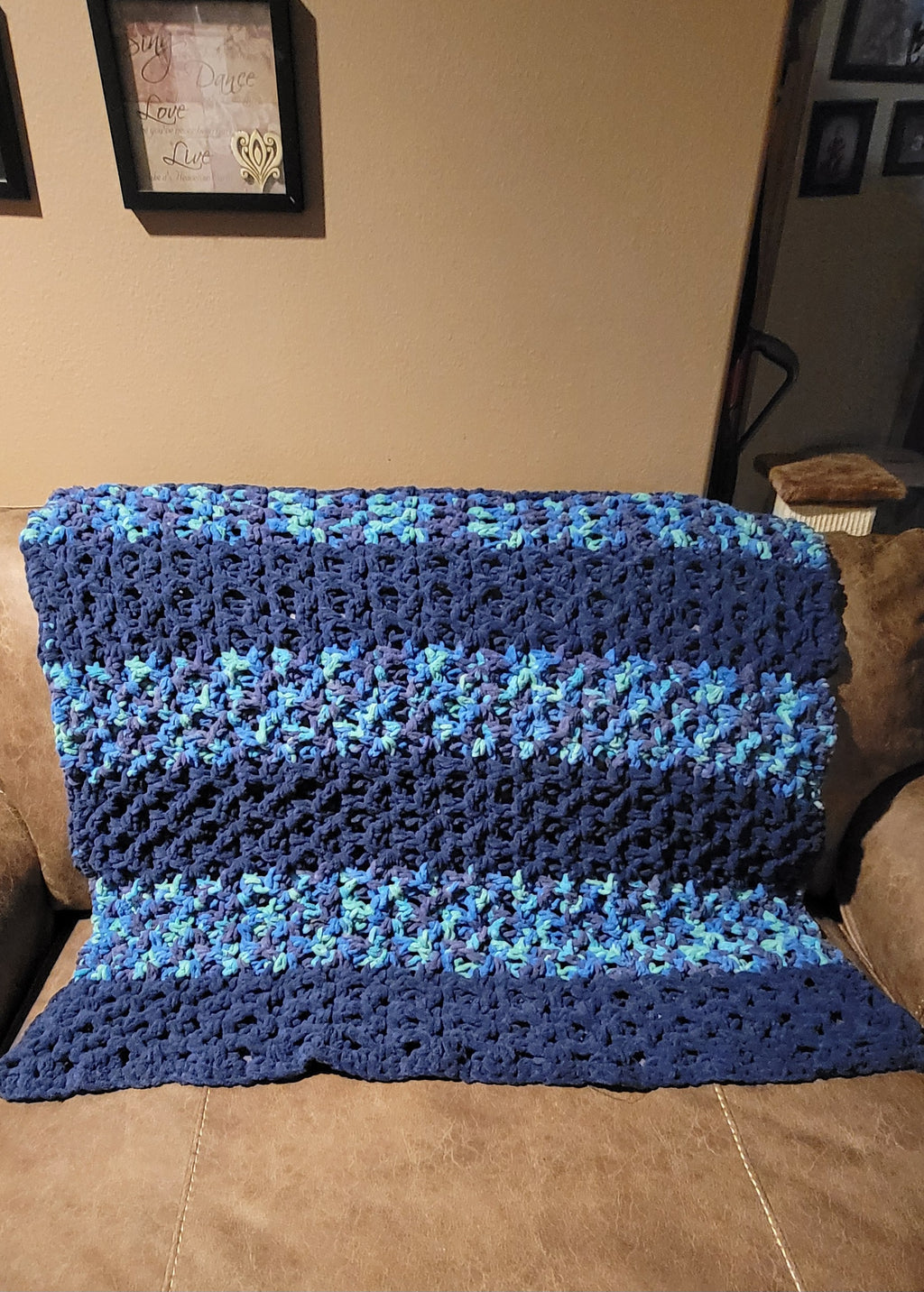 Homemade Navy Blue Baby Blanket