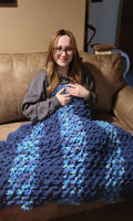 Homemade Navy Blue Baby Blanket
